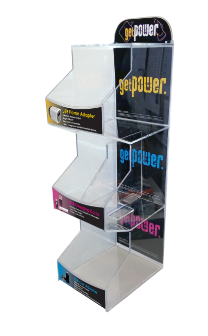 EMPTY Countertop GetPower® Vertical 3-Tier Impulse Display
