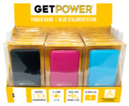 GetPower® 10000 mAh Powerbank 2.4Amp Dual USB -12pc Display